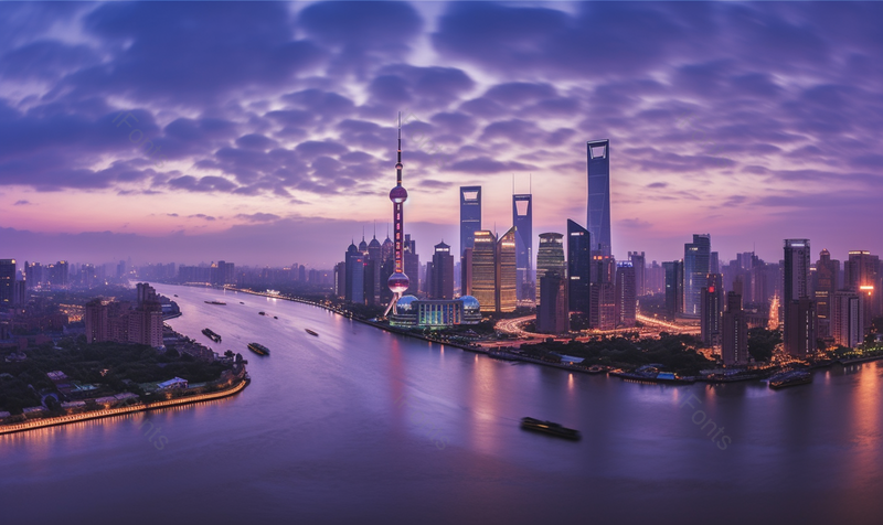紫色现代都市城市上海东方明珠高楼大厦灯光车流光轨夜景摄影,高清,摄影图,摄影图片,图片大全,摄影图免费下载